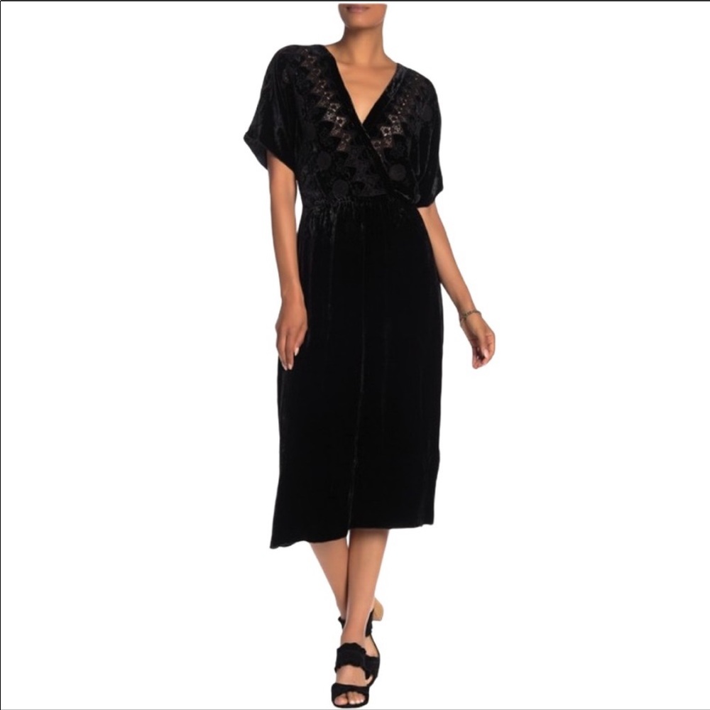 Johhny Was Coco Faux Wrap Velvet Dress Size S